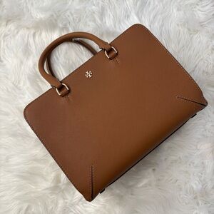 Tory Burch Robinson Tan Leather Satchel
